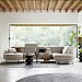 Hoekbank Rigas beige groen memory foam HR zitting rechts