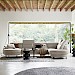 Hoekbank Rigas beige groen memory foam HR zitting rechts