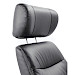 Relaxfauteuil Muria met hocker zwart