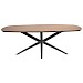 Eettafel Warita Deens ovaal houtstructuur 220x120cm