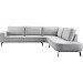 Hoekbank Brisana grijs rechts