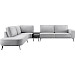 Hoekbank Brisana grijs links