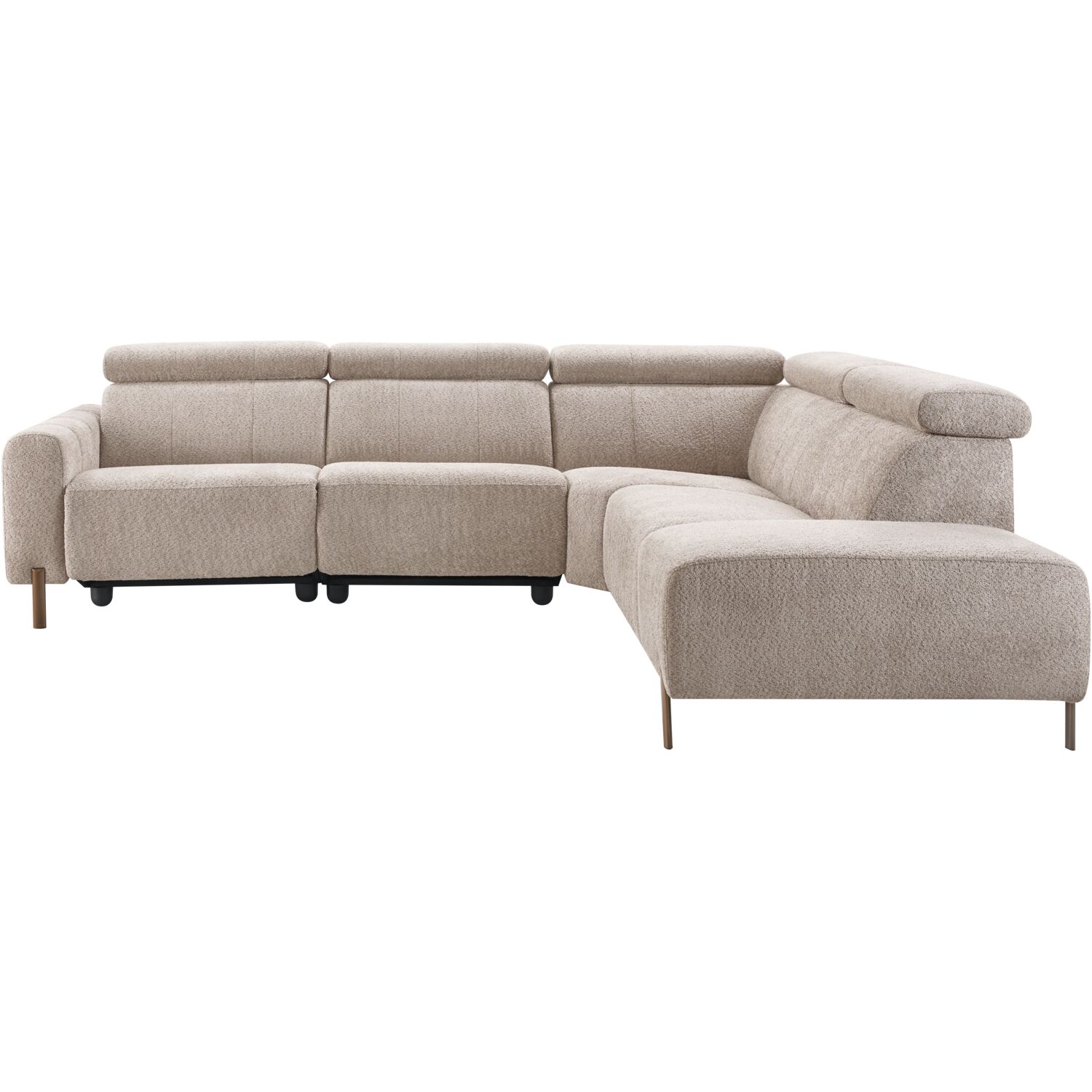Hoekbank met relax Nardio taupe rechts