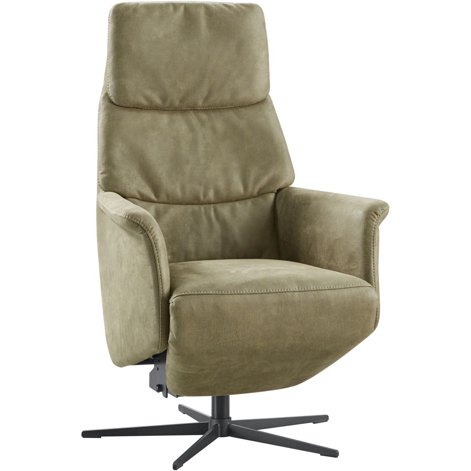 Relaxfauteuil Pomonti met sta-op L groen microleer