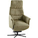Relaxfauteuil Pomonti met sta-op L groen microleer