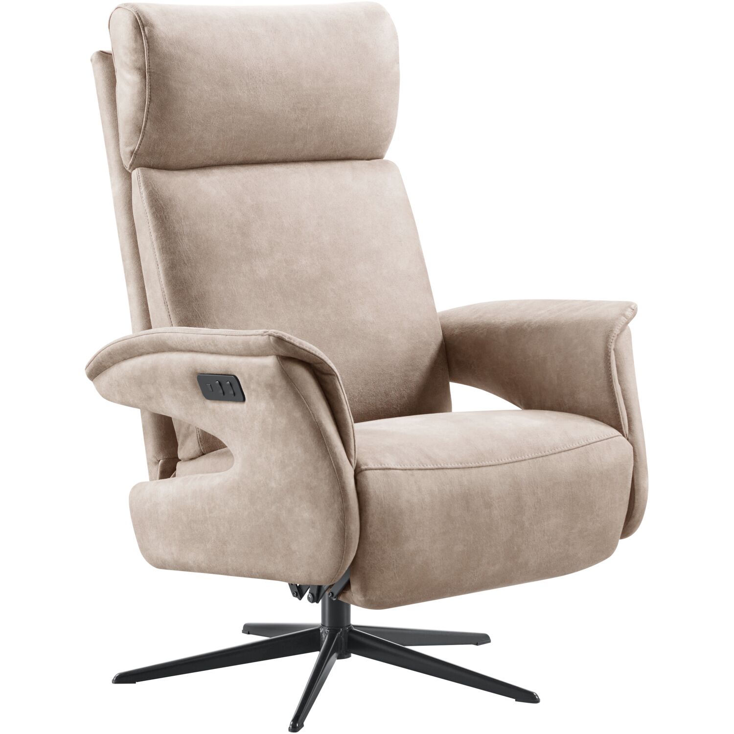 Relaxfauteuil Heranti M grijs microleder