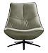 Draaifauteuil Monzone groen leer