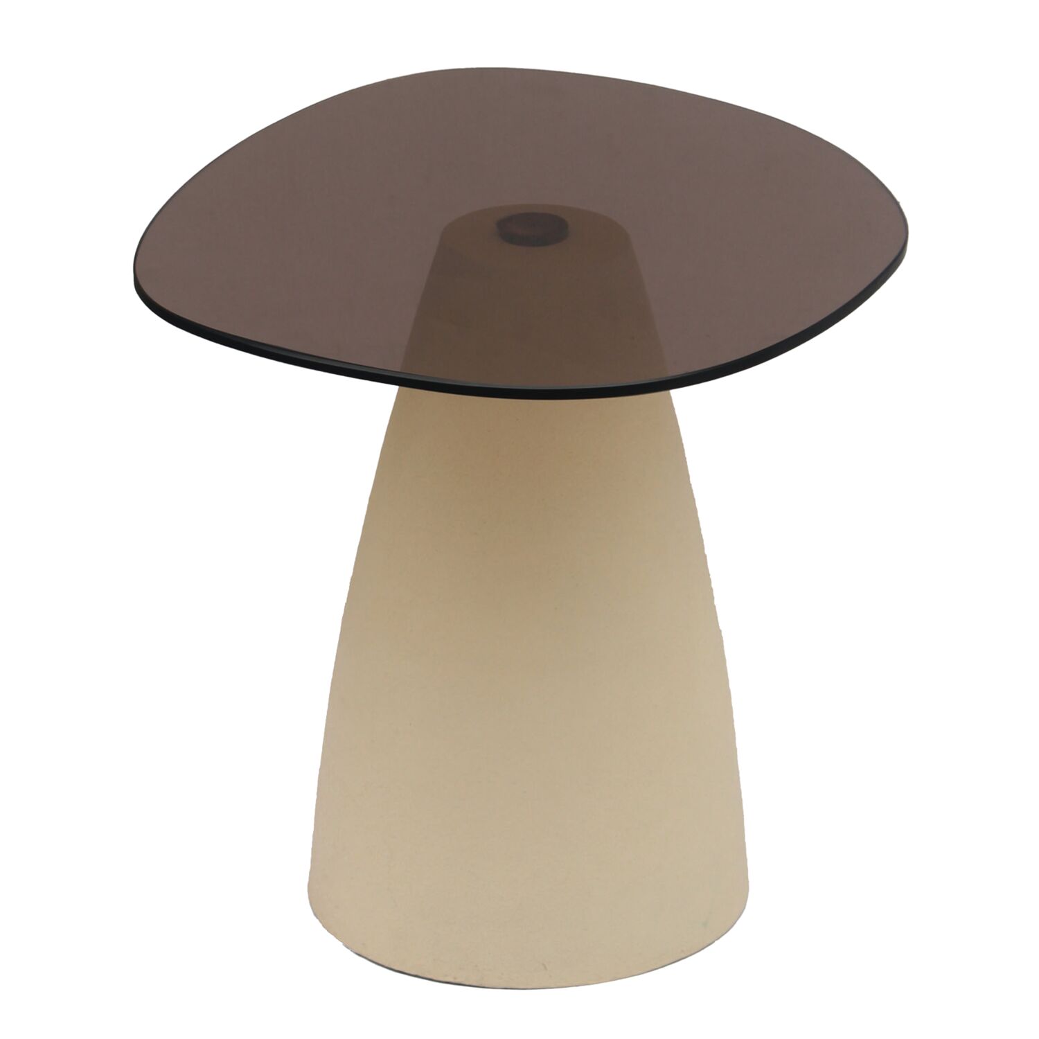 Bijzettafel Myloni rookglas organisch