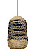 Hanglamp Capena naturel zwart 58x37,5 cm