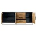 Dressoir Veneta (199 cm) eiken fineer zwart/naturel