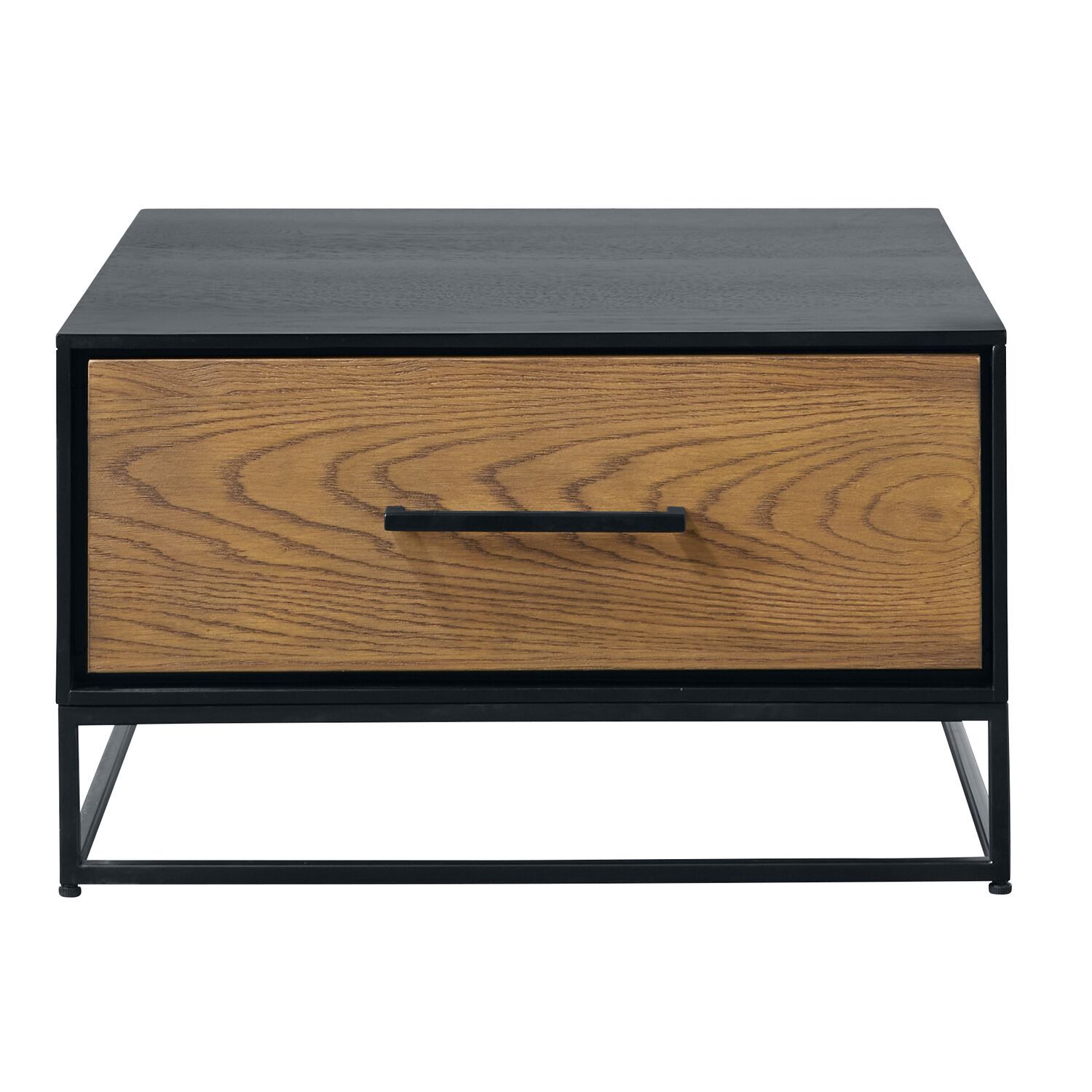 Salontafel Veneta (B65xL65) eiken fineer zwart/naturel