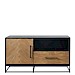TV-meubel Veneta (109 Cm) eiken fineer zwart/naturel