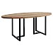 Ovale eettafel Veneta 200x100 cm visgraat naturel