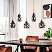 Hanglamp zwart smoke glas 5-lichts - Lungo