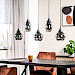 Hanglamp zwart smoke glas 5-lichts - Lungo