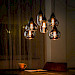 Hanglamp zwart smoke glas 6-lichts - Lungo
