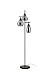 Vloerlamp zwart smoke glas 3-lichts - Lungo