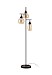Vloerlamp zwart amber glas 3-lichts - Lungo
