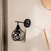 Wandlamp zwart smoke glas 17,8 cm - Lungo