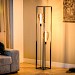 Vloerlamp Tiamo zwart staal 160x25 cm