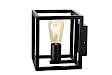 Wandlamp Tiamo zwart staal 18x18 cm