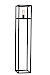 Vloerlamp Tiamo zwart staal 140x28 cm