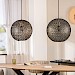 Hanglamp Tossica Ø 40 cm zwart staal 2-lichts