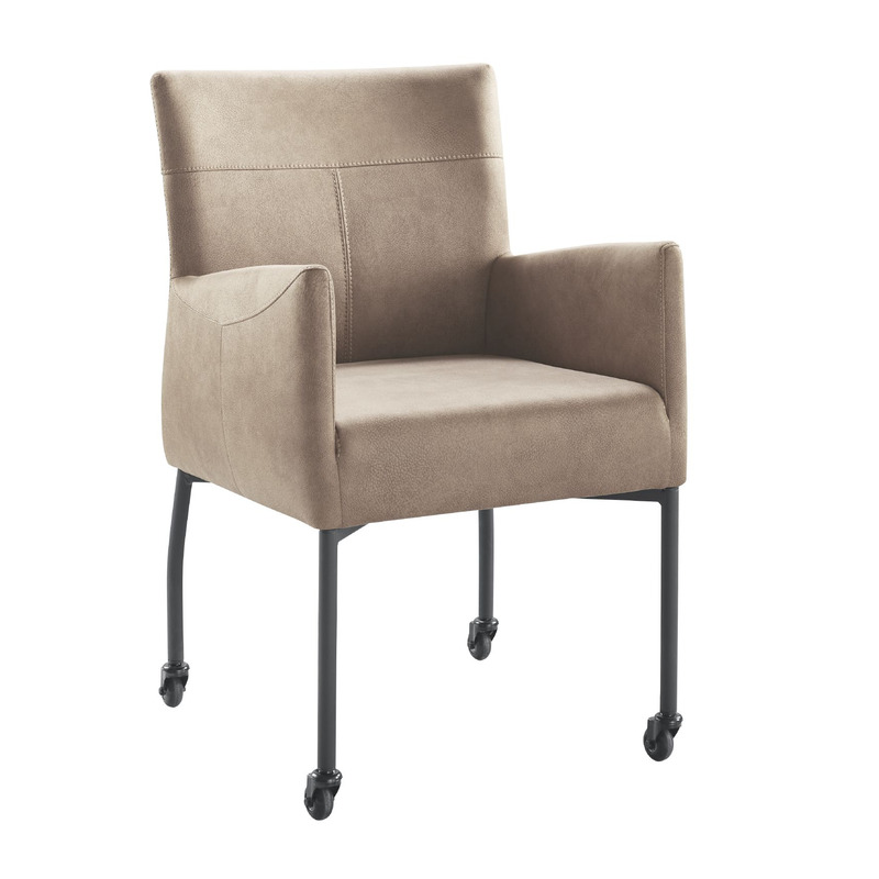 Armstoel Barola microvezel taupe