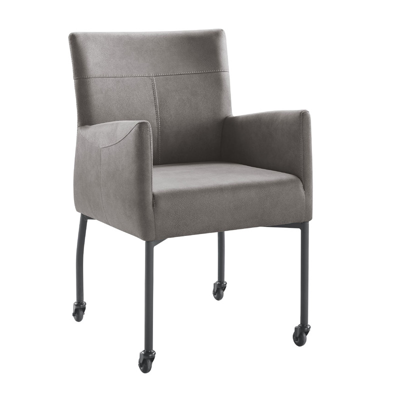 Armstoel Barola microvezel antraciet