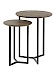Bijzettafel Gatteo (set van 2) rond 40/30 mango grijs