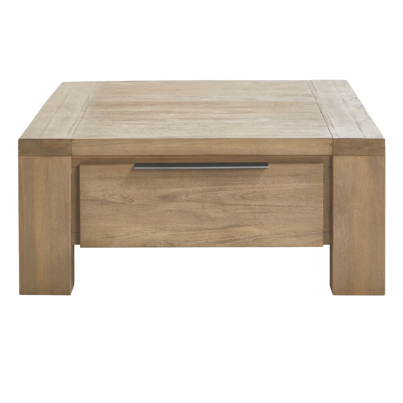 Salontafel Valvola 83x83 acaciahout smoked brown