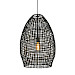 Hanglamp Orcia rond 46 cm rotan zwart