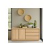 Dressoir Lavio (164 cm) eiken naturel grijs