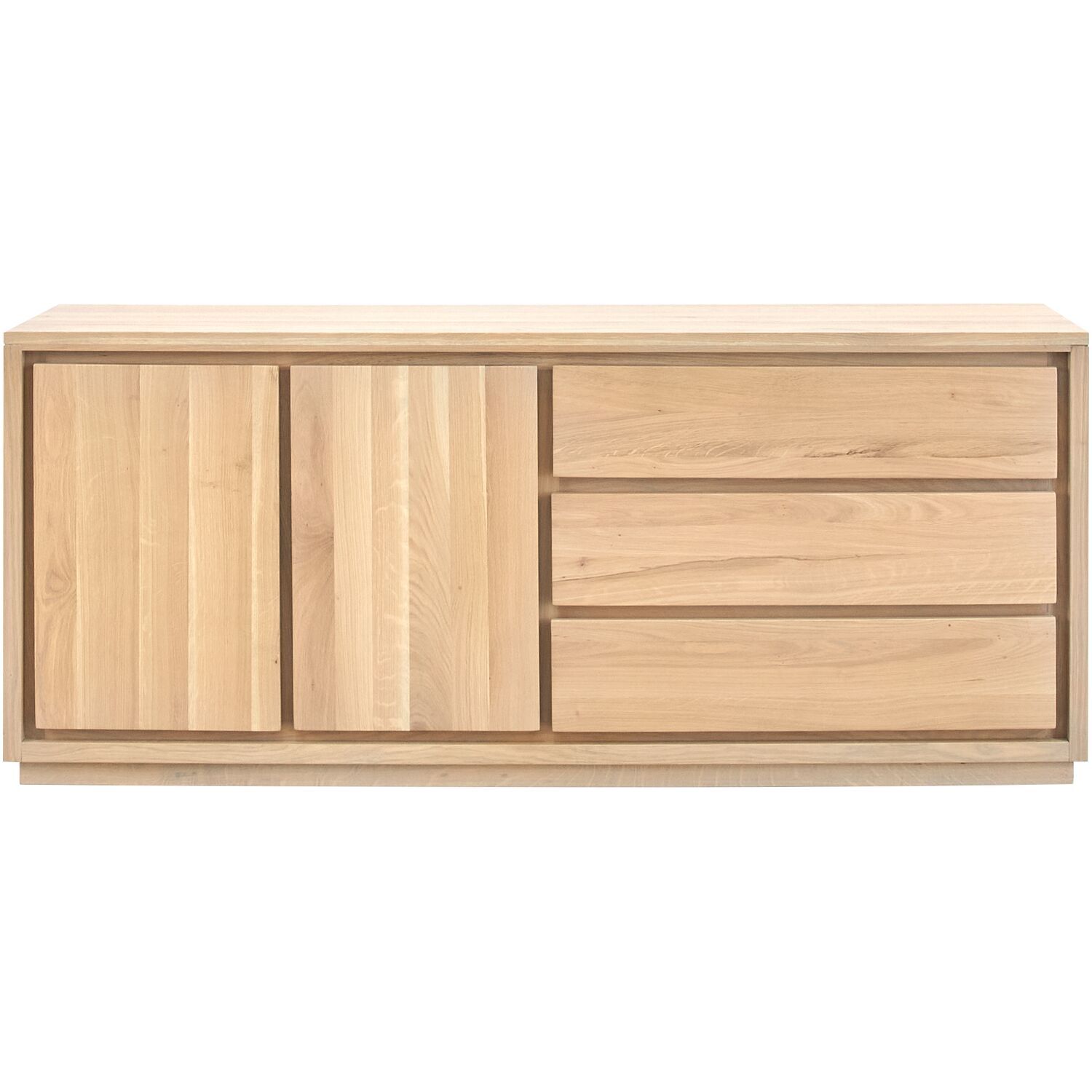 Dressoir Lavio (164 cm) eiken naturel grijs