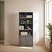 Boekenkast Lavio (86 cm) eiken grafiet