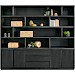 Boekenkast Lavio (242 cm) eiken zwart