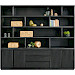 Boekenkast Lavio (242 cm) eiken zwart
