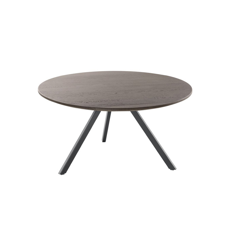 Salontafel Tavolo rond 80 eiken grafiet 3-poot