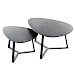 Salontafel Lineto (h43 Cm) keramiek zwart