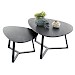 Salontafel Lineto (h43 Cm) keramiek zwart