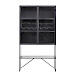 Vitrinekast Orizone (100 cm) zwart metaal