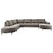 Hoekbank Aziri pocket visco zitting excellent rug taupe
