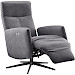 Relaxfauteuil Perfini elektrisch verstelbare rug en voetensteun antraciet