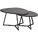 Salontafel Locarnio set van 2 zwart