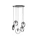 Hanglamp Girare zwart metaal 5-lichts