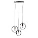 Hanglamp Girare zwart metaal 3-lichts
