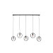 Hanglamp Girare zwart metaal 5-lichts