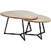 Salontafel Locarnio set van 2 fresh oak