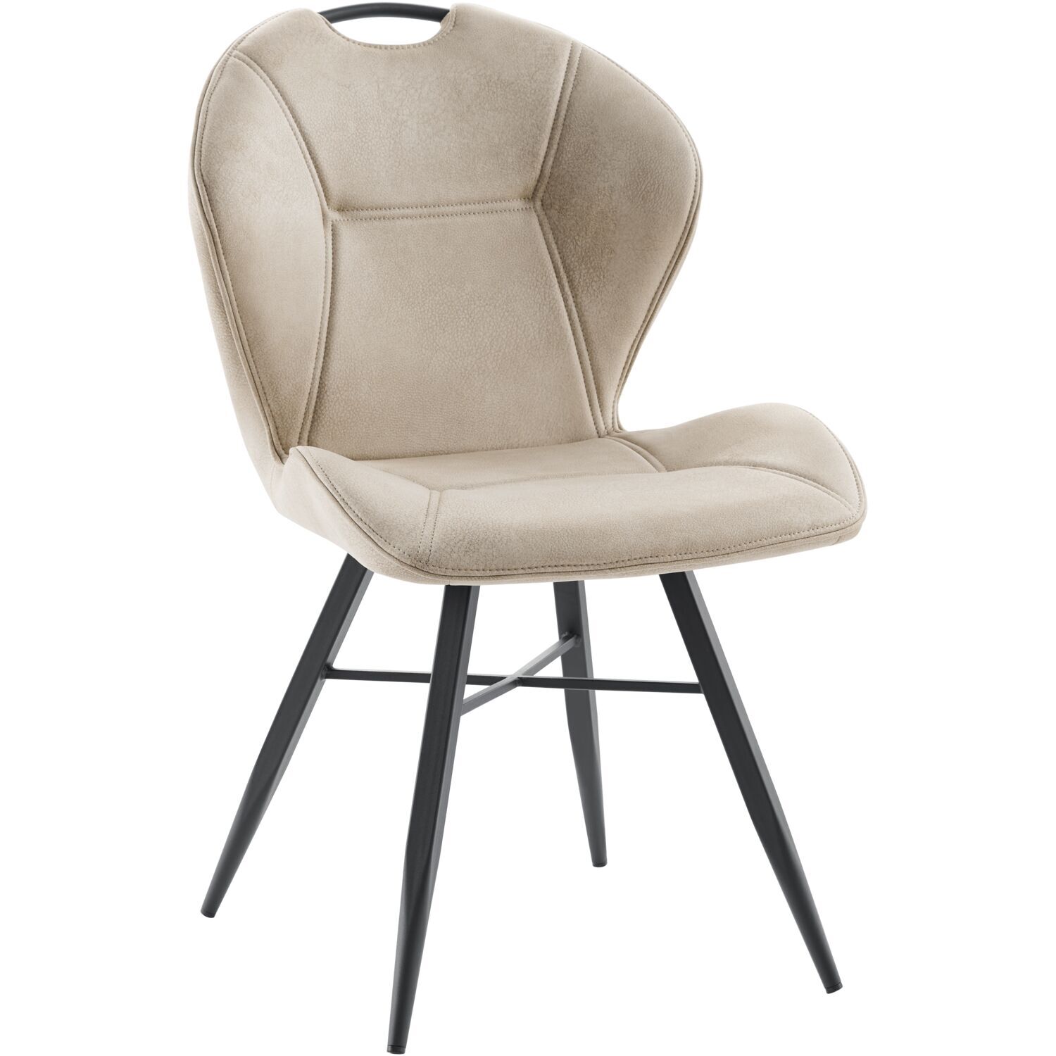 Eetkamerstoel Loana microvezel zandbeige