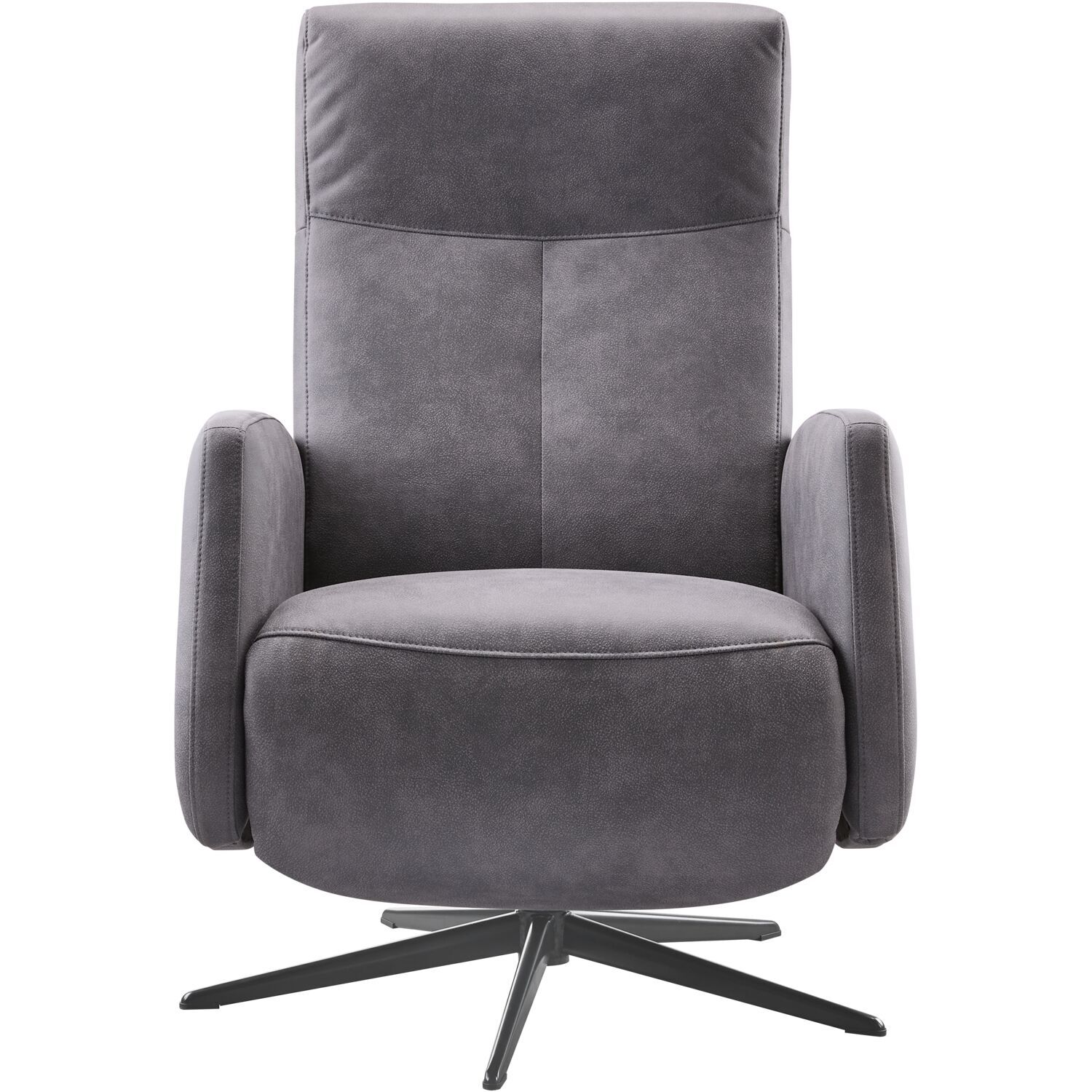 Relaxfauteuil Perfini verstelbare rug en voetensteun grijs